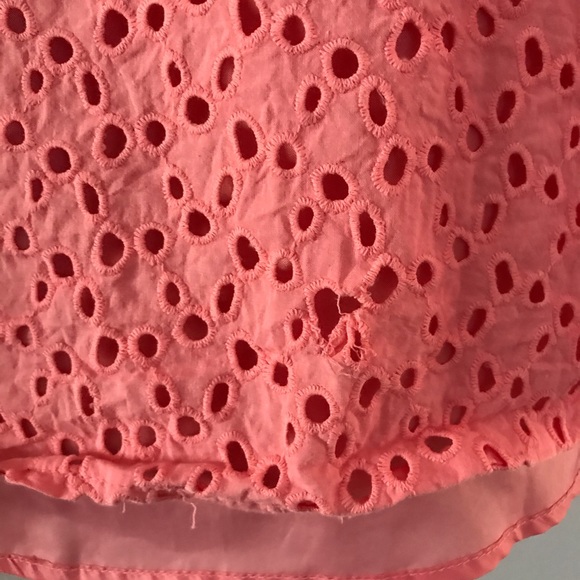 Roz & Ali eyelet salmon colored dress - Picture 4 of 4